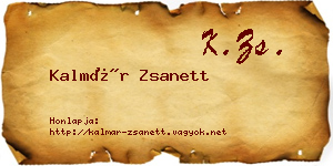 Kalmár Zsanett névjegykártya